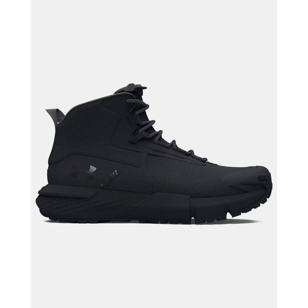 Under Armour Tactical Boots Mens 9.5 Black UA Charged Valsetz Mid Vibram 3027382